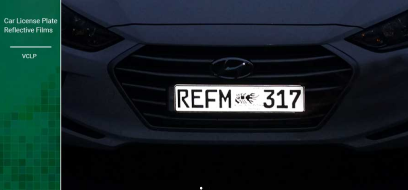 Prismatic Car License Plate Sheeting - Reflomax